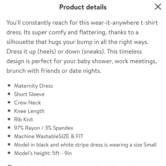 Motherhood Ribbed Stripe Maternity Dress - Picture 8 of 8